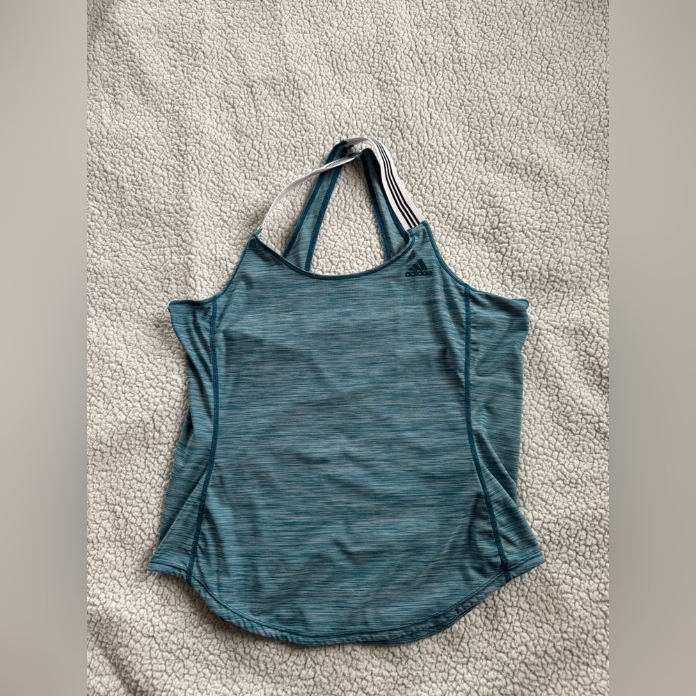 Adidas Women’s Teal Heather Racerback Tank Top